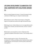 LIFE-SPAN DEVELOPMENT EXAMINATION TEST 2026 QUESTIONS WITH SOLUTIONS GRADED A&plus;