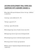 LIFE-SPAN DEVELOPMENT FINAL PAPER 2026 QUESTIONS WITH ANSWERS GRADED A&plus;
