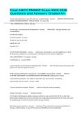 Final ANCC PMHNP Exam 2025-2026 Questions and Answers Graded A&plus;&period;