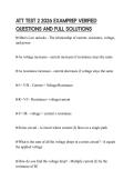 ATT TEST 2 2026 EXAMPREP VERIFIED QUESTIONS AND FULL SOLUTIONS