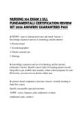 NURSING 104 EXAM 2 ULL FUNDAMENTALS CERTIFICATION REVIEW SET 2026 ANSWERS GUARANTEED PASS