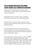 AU 60 MISSED PRACTICE TEST EXAM STUDY GUIDE 2026 COMPLETE ANSWERS