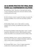 AU 60 MISSED PRACTICE TEST FINAL EXAM PAPER 2026 COMPREHENSIVE SOLUTIONS