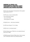 NURSING 104 EXAM 2 ULL FUNDAMENTALS PRACTICE SCRIPT UPDATED 2026 TESTED SOLUTIONS