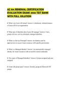 AZ 104 RENEWAL CERTIFICATION EVALUATION EXAMS 2026 TEST BANK WITH FULL SOLUTION