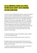 AZ 104 RENEWAL EXAM 2026 FINAL PAPER EXAM SCRIPT WITH VERIFIED SOLVED QUESTIONS