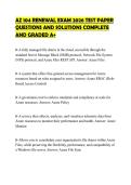 AZ 104 RENEWAL EXAM 2026 TEST PAPER QUESTIONS AND SOLUTIONS COMPLETE AND GRADED A&plus;