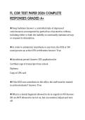 FL CDR TEST PAPER 2026 COMPLETE RESPONSES GRADED A&plus;