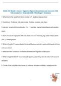BIOS 256 Week 2- Lower Digestive System Questions and Answers &lpar;100  &percnt;Score&rpar; Latest Updated 2026 &vert; With Expert Solutions