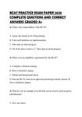 BCAT PRACTICE EXAM PAPER 2026 COMPLETE QUESTIONS AND CORRECT ANSWERS GRADED A&plus;