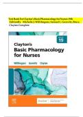 Test Bank For Clayton&rsquo;s Basic Pharmacology for Nurses 19th Edition By Michelle J&period; Willihnganz&comma; Samuel L&period; Gurevitz&comma; Bruce Clayton &vert; 9780323796309 &vert; &vert; Chapter 1-48 &vert; All Chapters with Answers and Rationals