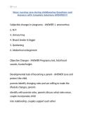 Part 1 Nace- Care of the child bearing family Questions and Answers with Complete Solutions UPDATED&excl;&excl;&excl;