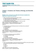 TEST BANK FOR Campbell&comma; Biology&comma; 12th Edition by Lisa A&period; Urry Chapters 1-56