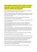BSG Competitive Strategy Exam Quiz 1 &ndash; Market Share&comma; Pricing&comma; S&sol;Q Ratings&comma; Productivity & Financial Metrics &vert; Verified A&plus; Answers 2026
