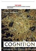 Test Bank for Cognition&colon; Exploring the Science of the Mind&comma; 7th Edition by Daniel Reisberg &ndash; Full Coverage&comma; Exam-Ready Resource