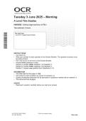 2025 OCR A Level Film Studies H410&sol;02 Critical Approaches to Film Combined Question Paper &  Final Marking Scheme
