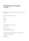 Microbiology Exam -1  &lpar;Chapter 1&comma;3&comma;4&comma;5&comma;6&rpar; Questions and Answers