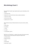 Microbiology Exam 3 Questions with Correct Answers