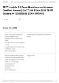 PECT module 2 &vert;&vert; Exam Questions and Answers &lpar;Verified Answers&rpar; &vert;&vert;ACTUAL EXAM 2026 TEST&excl;&excl; Graded A&plus; &vert; 2025&vert;2026 EXAM UPDATE
