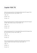 Capital- FDIC TE EXAM QUESTIONS AND ANSWERS