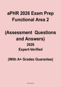 aPHR 2026 Exam Prep Functional Area 2 &ndash; Updated Questions and Answers for A&plus; Grade Mastery