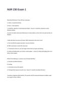 NUR 230 Exam 1 Questions with Correct Answers