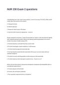 NUR 230 Exam 2 Questions and Answers