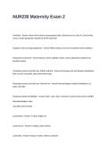 NUR230 Maternity Exam 2 Questions and Answers