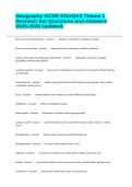 Geography GCSE EDUQAS Theme 1 Revision Set Questions and Answers 2025-2026 Updated&period;