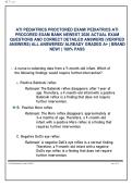 ATI PEDIATRICS PROCTORED EXAM&sol; PEDIATRICS ATI  PROCORED EXAM BANK NEWEST 2026 ACTUAL EXAM  QUESTIONS AND CORRECT DETAILED ANSWERS &lpar;VERIFIED  ANSWERS&rpar; ALL ANSWERED&sol; ALREADY GRADED A&plus; &vert; BRAND  NEW&excl; &vert; 100&percnt; PASS