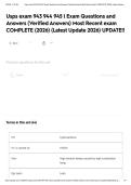Usps exam 943 944 945 l Exam Questions and Answers &lpar;Verified Answers&rpar; Most Recent exam COMPLETE &lpar;2026&rpar; &lpar;Latest Update 2026&rpar; UPDATE&excl;&excl;