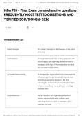 MBA 705 - Final Exam comprehensive questions &vert; FREQUENTLY MOST TESTED QUESTIONS AND VERIFIED SOLUTIONS &commat; 2026