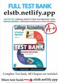 Test Bank For College Accounting A Practical Approach 15th Canadian Edition Jeffrey Slater&comma; Debra Goo All Chapters &vert;&vert;Complete A&plus; Guide