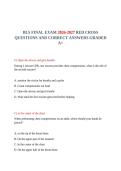 BLS FINAL EXAM 2026-2027 RED CROSS QUESTIONS AND CORRECT ANSWERS GRADED A&plus;