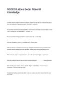 NCCCO Lattice Boom General Knowledge Test Questions and Answers