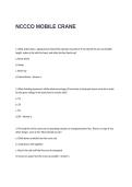 NCCCO MOBILE CRANE EXAM QUESTIONS AND ANSWERS