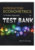 TEST BANK FOR Introductory Econometrics&colon; A Modern Approach 7th Edition by Jeffrey M&period; Wooldridge