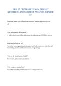 HESI A2 CHEMISTRY EXAM 2026-2027 QUESTIONS AND CORRECT ANSWERS GRADED A&plus;