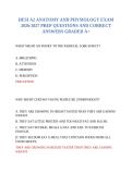 HESI A2 ANATOMY AND PHYSIOLOGY EXAM 2026-2027 PREP QUESTIONS AND CORRECT ANSWERS GRADED A&plus;