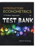 Test Bank For Introductory Econometrics&colon; A Modern Approach 7th Edition by Jeffrey M&period; Wooldridge&comma; All Chapters Included&comma; Latest Update