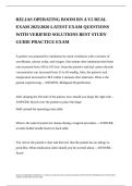 RELIAS OPERATING ROOM RN A V2 REAL EXAM 2025-2026 LATEST EXAM QUESTIONS WITH VERIFIED SOLUTIONS BEST STUDY GUIDE PRACTICE EXAM