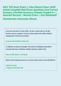 ANCC FNP Board Exam &vert;&vert; Most Recent Exam 2026  Actual Complete Real Exam Questions And Correct  Answers &lpar;Verified Answers&rpar; Already Graded A&plus; &vert;  Assured Success &vert; Newest Exam &vert; Just Released&excl;&excl;  Chamberlain University-Illinois  