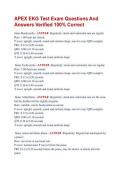 APEX EKG Test Exam Questions And  Answers Verified 100&percnt; Correct