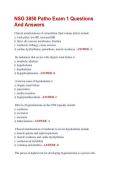 NSG 3850 Patho Exam 1 Questions  And Answers