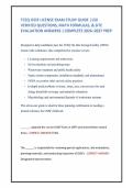 TCEQ OSSF LICENSE EXAM STUDY GUIDE &vert;150 VERIFIED QUESTIONS&comma; MATH FORMULAS&comma; & SITE EVALUATION ANSWERS &vert; COMPLETE 2026&ndash;2027 PREP