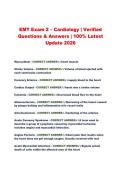 EMT Exam 2 &ndash; Cardiology &vert; Verified Questions & Answers &vert; 100&percnt; Latest Update 2026