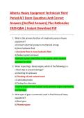 Alberta Heavy Equipment Technician Third  Period AIT Exam Questions And Correct  Answers &lpar;Verified Answers&rpar; Plus Rationales  2026 Q&A &vert; Instant Download Pdf 