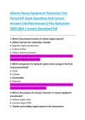 Alberta Heavy Equipment Technician First  Period AIT Exam Questions And Correct  Answers &lpar;Verified Answers&rpar; Plus Rationales  2026 Q&A &vert; Instant Download Pdf 