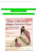 Test Bank for Perry's Maternal Child Nursing Care&comma; 3rd Canadian Edition by Keenan Lindsay&comma; 9780323759199&comma; All Chapters 1 - 55 LATEST