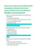 Alberta Carrier Safety Fitness Certificate &lpar;CSFC&rpar;  Knowledge Exam Questions And Correct  Answers &lpar;Verified Answers&rpar; Plus Rationales  2026 Q&A &vert; Instant Download Pdf 